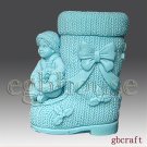3D Silicone Soap & Candle Mold - Boy on Christmas Boot