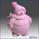 3D Silicone Soap or Candle Mold – Chubby the Snowman