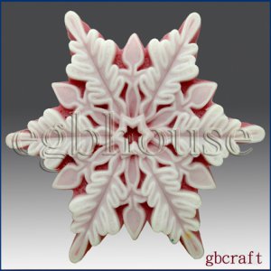 2D Silicone Soap Mold &acirc;�� Snowflake # 9