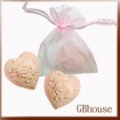 Silicone soap mold - Wedding -Mini Rose Heart-2cavities