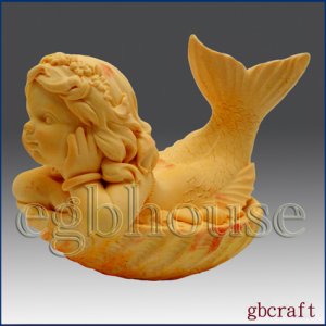 3D Silicone Soap/Candle Mold &acirc;�� Baby Girl Mermaid