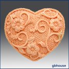 2D Crochet Heart - Silicone Soap Mold