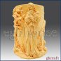 3D Silicone Cylinder Candle Mold - Madonna in Garden