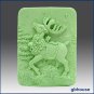 2 D Silicone Soap Mold – Prancer the Reindeer