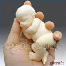3D Silicone Soap Mold-Lifelike Baby Aiden(2 parts assembled mold)