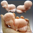 3D Silicone Soap Mold-Lifelike Baby Johan Dozing Off (2 parts assembledmold)