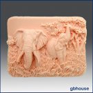 2 D Silicone Soap Mold – Enchanting Elephants