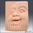 2D Silicone Soap Mold – Laughing Buddha Close-up