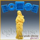 2D Food Grade Silicone Mold - Madonna holds baby and lamb 2D Food Grade Silicone Mold - Madonna holds baby and lamb