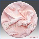 2D Silicone Soap Mold - Hummingbird in Hibiscus Garden