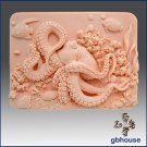 Silicone Soap Mold – Octopus on Coral Reef