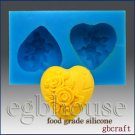 Food Grade Silicone mold - Wedding -Mini Rose Heart