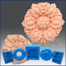 Silicone Chocolate / food grade Mold – Lozenge and Leaf Rosette