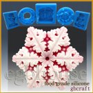 2D Food Grade/Chocolate Silicone Mold – Snowflake # 7