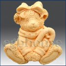 3D Silicone Soap / Candle Mold - Bear with Candy Cane 3D Silicone Soap / Candle Mold - Bear with Candy Cane