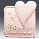 2D Silicone Soap Mold  - I love Mom square