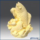3D Silicone Soap & Candle Mold – Lucky Carp with Lotus