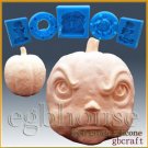 3D Silicone sugar/fondant/chocolate/soap Mold-Angry Pumpkin(2 parts mold)