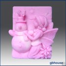 2D Silicone Soap Mold – Frosty, Fairy of the Snowmen