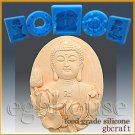Silicone Food Grade Chocolate/Fondant Mold –Buddha with Lotus – Oval