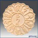 2D Silicone Soap Mold - Mani Lotus with Tibetan prayer