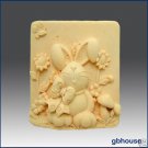 Bunny, Bow and Daisies – Silicone Soap Mold