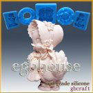 2D FDA Silicone Soap/sugar/fondant/chocolate Mold - Cute Lady Duck