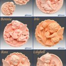 2D Silicone Soap Mold – cute fairys combo 1