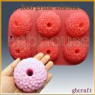 2D Silicone Soap/sugar/fondant/chocolate Mold- Soap on Rope Chrysanthemum