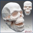 3D Silicone Soap/Candle Mold-Scary Skeleton Head(2 parts assembled mold)
