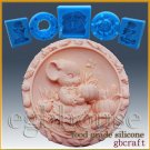 2D Silicone Soap/sugar craft/fondant/chocolate Mold-Country Pumpkin Mouse