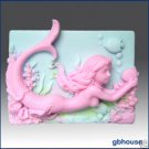 Mermaid Wendy with Fish – 2D Silicone Soap Mold