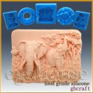 2D Silicone Soap/sugar/fondant/chocolate Mold – Enchanting Elephants