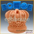 3D Silicone Soap/sugar/fondant/chocolate Mold - imperial crown - 2 parts mold