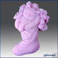 Silicone Soap Mold &acirc;�� Kitty Christmas