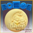 2D Silicone Soap/sugar/fondant/chocolate Mold – Nighty Night Teddy Bears