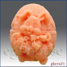 3D Soap/Candle Silicone Mold - Easter Bunny Crochet Egg