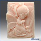 2D Silicone Soap Mold “Now I Lay Me Down to Sleep” Girl