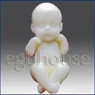 3D Silicone Soap/plaster/clay Mold-Lifelike Baby Eric(2 parts assembled) -2 2/5" 3D Silicone Soap/plaster/clay Mold-Lifelike Baby Eric(2 parts assembled) -2 2/5"