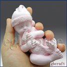 3D Silicone Soap/plaster/clay Mold-Lifelike Baby Dell (2 parts assembled mold) 3D Silicone Soap/plaster/clay Mold-Lifelike Baby Dell (2 parts assembled mold)