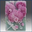 2D silicone Soap/polymer/clay/cold porcelain mold - Orchid