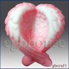 2D silicone Soap/Guest/polymer/clay/cold porcelain mold- Angel Wing v.2