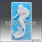 2D Silicone Soap/Polymer Clay/Cold Porcelain Clay/Plaster Mold - Mermaid Marie