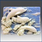 3 Dolphins in the Waves - Detail of high relief sculpture - Soap silicone mold 3 Dolphins in the Waves - Detail of high relief sculpture - Soap silicone mold