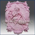 Witch With Cauldron - Soap/candle/polymer/clay/cold Porcelain 2d Silicone Mold