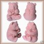 3D Silicone sugar/fondant/chocolate/food craft Mold â Panda (2 parts assembled)