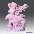 Mermaid Aphrodite - Detail of high relief sculpture-Soap/Plaster silicone mold Mermaid Aphrodite - Detail of high relief sculpture-Soap/Plaster silicone mold