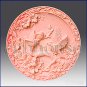2D silicone Soap/polymer/clay/cold porcelain mold -  Three Birds on Bough