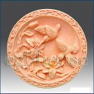 Garden~Lily with classic frame-2D silicone Soap/polymer/clay/cold porcelain mold