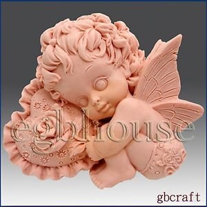 2D silicone Soap/Guest/polymer/clay/cold porcelain mold-Valentine Angel Boy set2